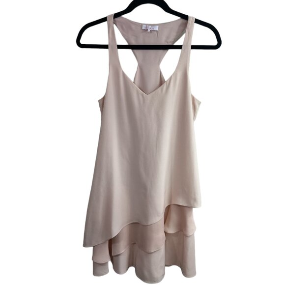 PARKER Eve Combo Sleeveless Layered Dress in Blush Pink Silk Sz XS - Picture 5 of 13